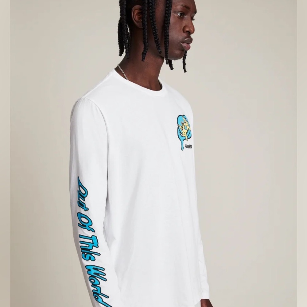 Allsaints “high five” long sleeve graphic tee